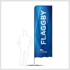 Beachflagga Urban 90x300 cm med tryck för event och butiker