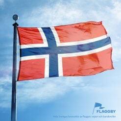 Norges flagga till flaggstång i slitstarkt material